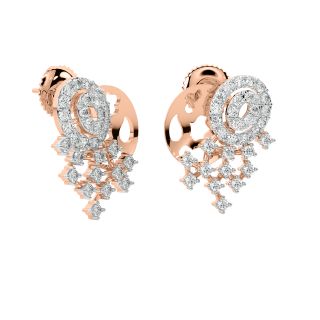 Elina Round Diamond Stud Earrings